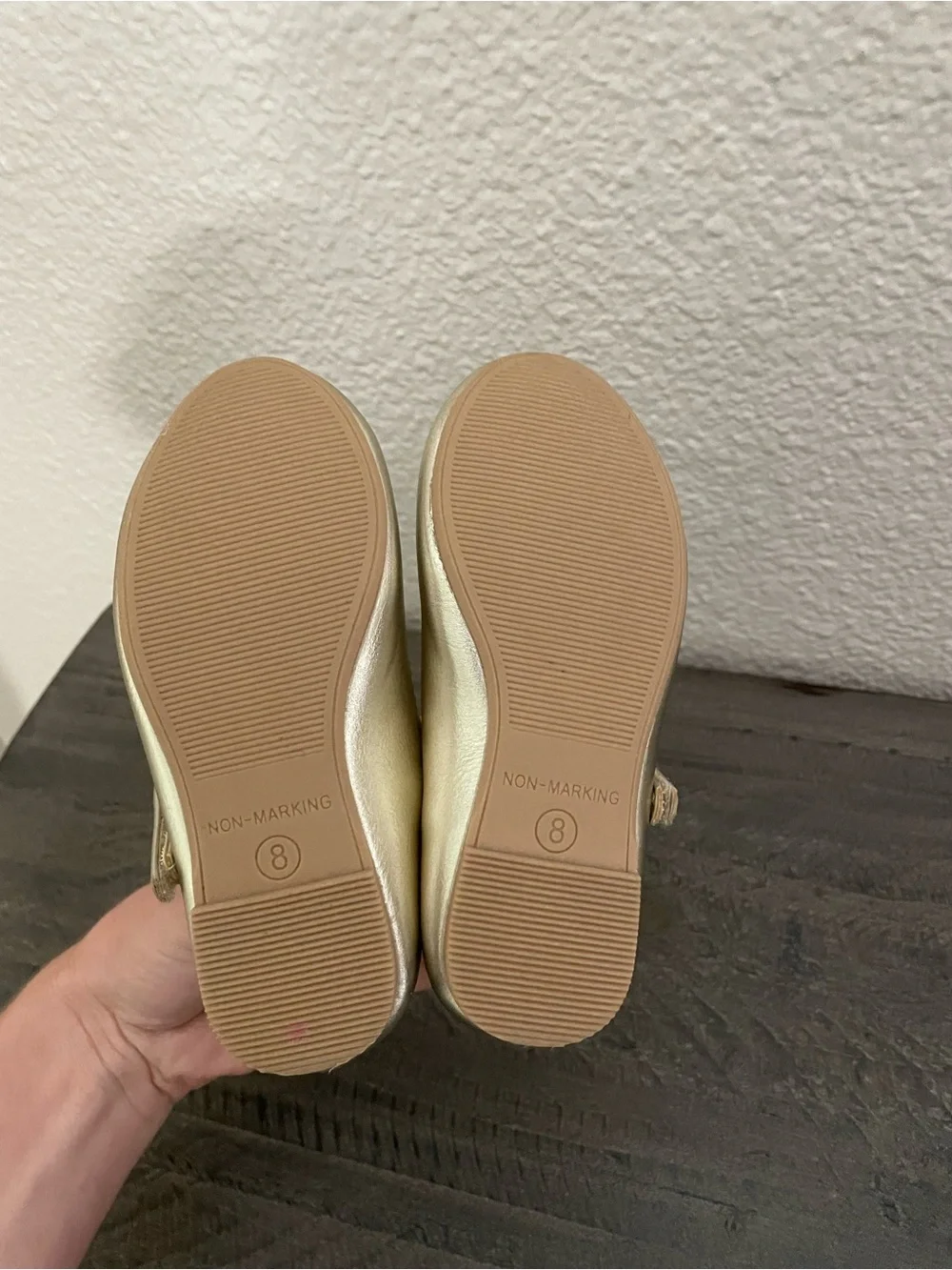 Cat & Jack Gold Bow Mary Jane Toddler Kids Shoes